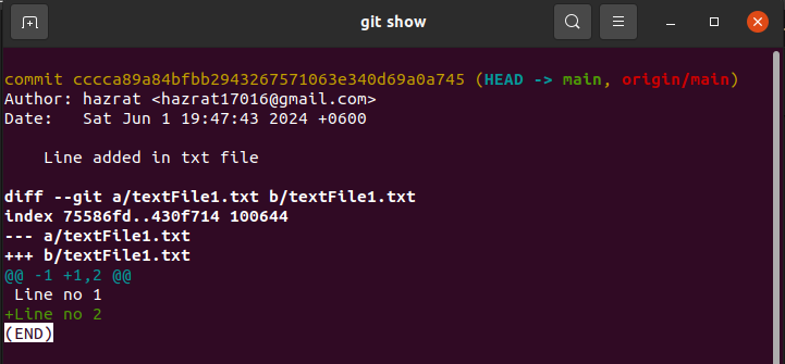 Git Show